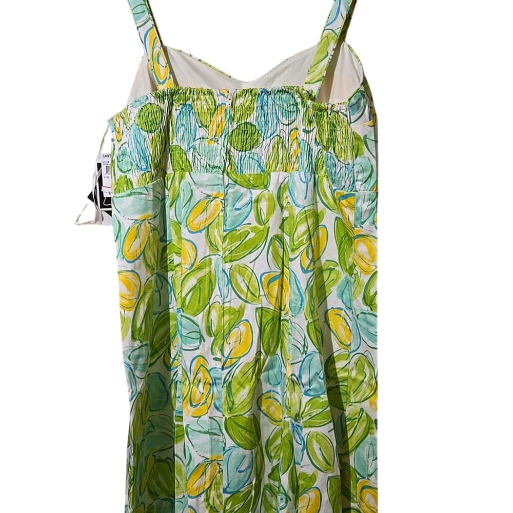 NWT Madison Leigh 18W Green/Blue Floral Sundress [0132] - Picture 6 of 11
